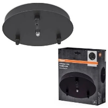 1906 PENDULUM 3X CANOPY ROUND BK   OSRAM