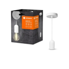 1906 PENDULUM ROUND PLASTER E27 WT OSRAM