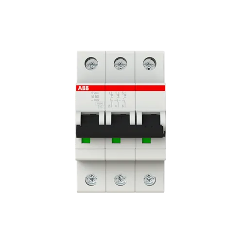 ABB circuit breaker S203 3-pole. 63A B 6kA