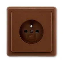 ABB CLASSIC socket. 1-us. 2P+PE; brown