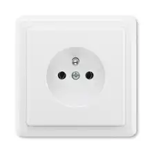 ABB CLASSIC socket. 1-us. 2P+PE; white