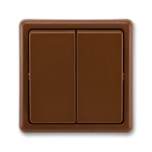 ABB CLASSIC switch alternating double row 6+6; brown