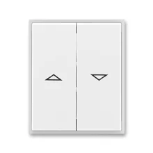 ABB ELEMENT switch cover split louver print; white/ice white
