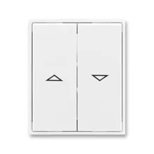 ABB ELEMENT switch cover split louver print; white/white