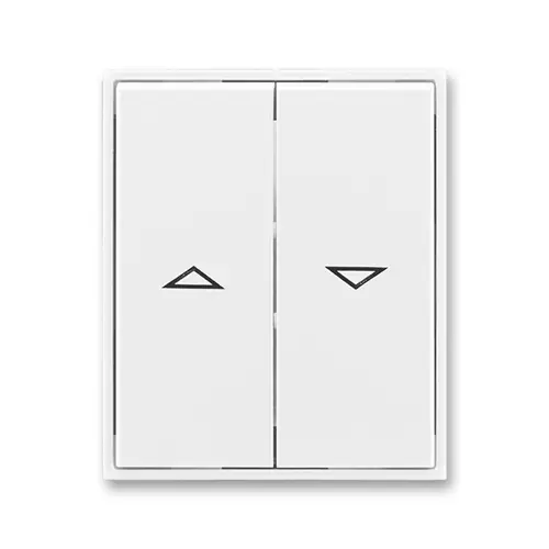 ABB ELEMENT switch cover split louver print; white/white