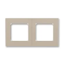 ABB LEVIT frame double horizontal/vertical; macchiato/white