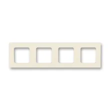 ABB LEVIT frame quadruple horizontal/vertical; ivory/white