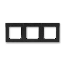 ABB LEVIT frame triple horizontal/vertical; onyx/smoke black