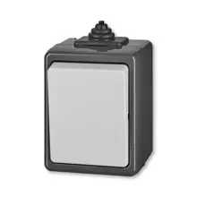 ABB PRAKTIK push button control 1/0+1/0 IP44; gray