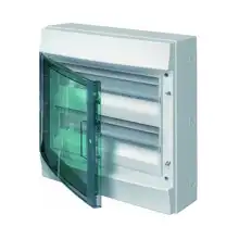 ABB rozvodnice.na.omítku Mistral65 36mod. IP65 průhl.dvířka sv.šedá N/PE