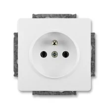 ABB SWING socket. 1-us. 2P+PE ;bright.white