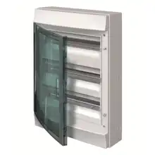 ABB switchboard.on.plaster Mistral65H 54mod. IP65 transparent door white