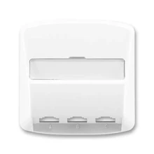 ABB TANGO 3-way telephone socket cover-white