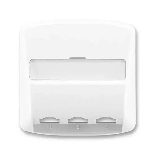 ABB TANGO 3-way telephone socket cover-white
