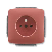 ABB TANGO socket. 1-us. 2P+PE; heather red