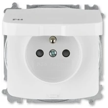 ABB TANGO socket. 1-us. 2P+PE shutters without screws. IP44; white