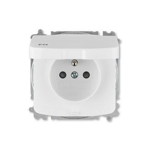 ABB TANGO socket. 1-us. 2P+PE shutters without screws. IP44; white