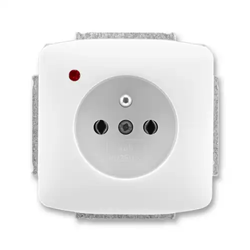 ABB TANGO socket. 1-us. 2P+PE surge protection; white