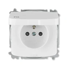 ABB TANGO zásuv. 1-nás. 2P+PE clonky bezšroub. IP44 ;bílá