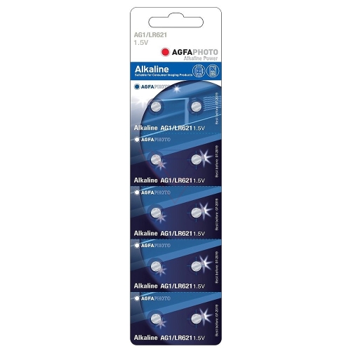 AGFAPHOTO alkaline button battery LR60-LR621-AG1-364, blister 10pcs