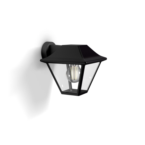 Alpenglow down wall lantern black 1x60W