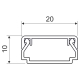 Angular trunking 20x10, white, 2 m, carton