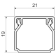 Angular trunking 20x20, white, 2 m, carton