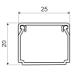 Angular trunking 25x20, white, 2 m, carton