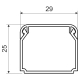 Angular trunking 30x25, white, 2 m, carton