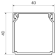 Angular trunking 40x40, white, 2 m, carton