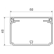 Angular trunking LH 60x40, white, 2 m, carton