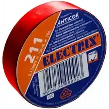 ANTICOR tape. electrical insulation. PVC 211. Electrix 15x10; red
