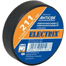 ANTICOR tape. electrical insulation. PVC 211. Electrix 19x10; black