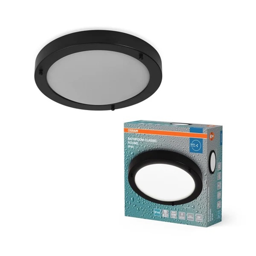 Bathroom Ceiling Luminaire IP44 E27 310mm E27 Black