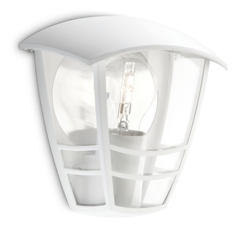 Creek wall lantern white 1x60W 230V base