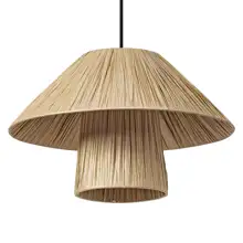 Decor Bamboo Paper Hut Pendant 400 E27 Brown