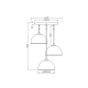 DECOR CAMEL BELL PENDANT 3XE14 WT  LEDV