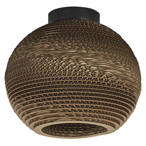 Decor Cardboard Ball Ceiling E27 Brown