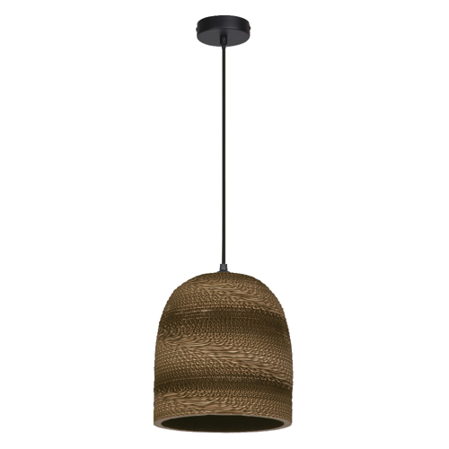 Decor Cardboard Ball Pendant E27 Brown