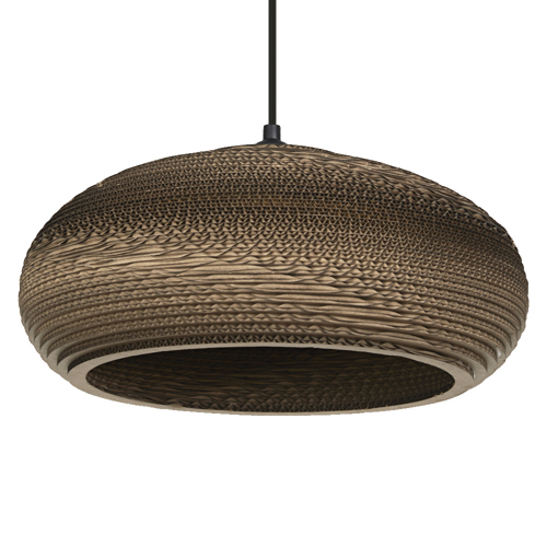 Decor Cardboard Drop Pendant E27 Brown