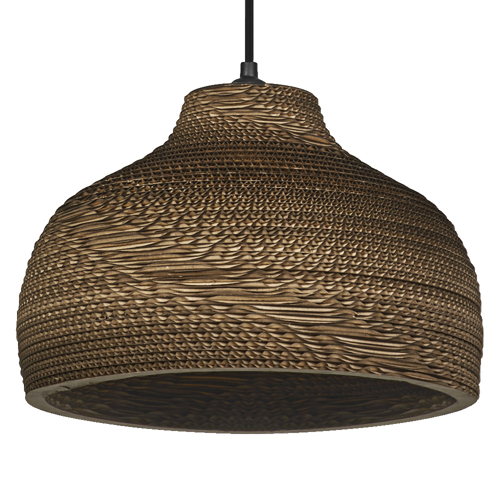 Decor Cardboard Hat Pendant E27 Brown
