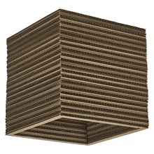 Decor Cardboard Square Ceiling E27 Brown