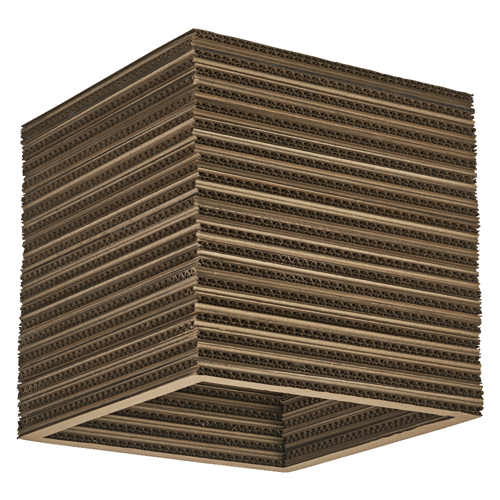 Decor Cardboard Square Ceiling E27 Brown