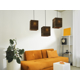 Decor Cardboard Square Pendant 3XE27 Brown