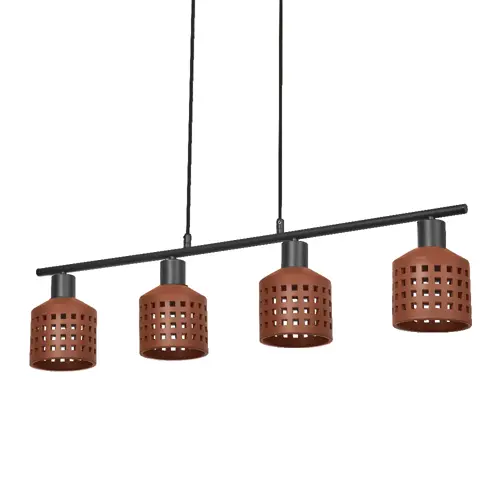 Decor Clay Windows Pendant LN 4XE27 Brown