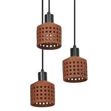 Decor Clay Windows Pendant PL 3XE27 Brown