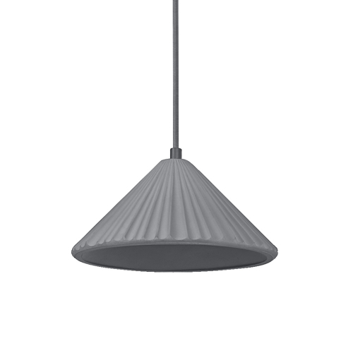 Decor Concrete Pyramid Pendant E27 Dark Gray
