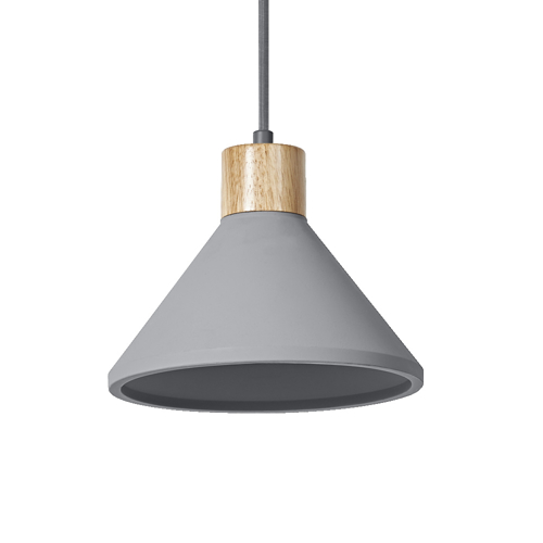 Decor Concrete Wood Pendant 220 mm E27 Dark Gray