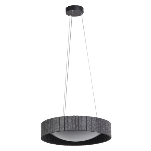 Decor Felt Cylinder Pendant 28W 830 Dark Gray