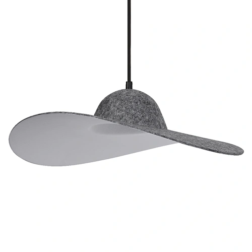 Decor Felt Hat Pendant 1XE27 Dark Gray